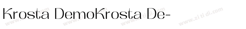 Krosta DemoKrosta De字体转换 Krosta DemoKrosta De字体转换